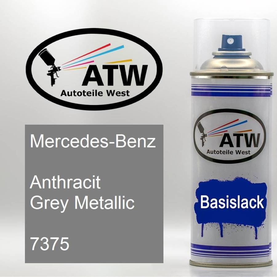 Mercedes-Benz, Anthracit Grey Metallic, 7375: 400ml Sprühdose, von ATW Autoteile West.